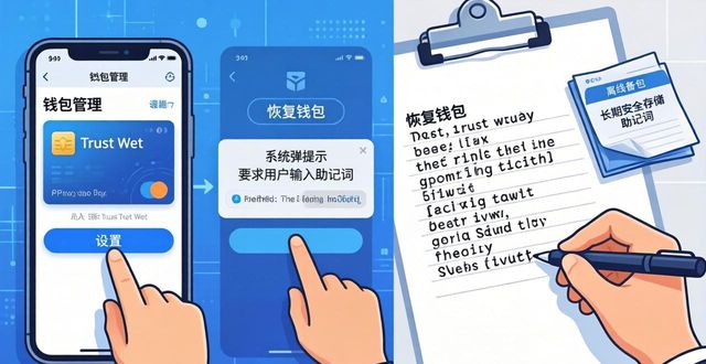 Trust钱包恢复材料清单 两步搞定备份