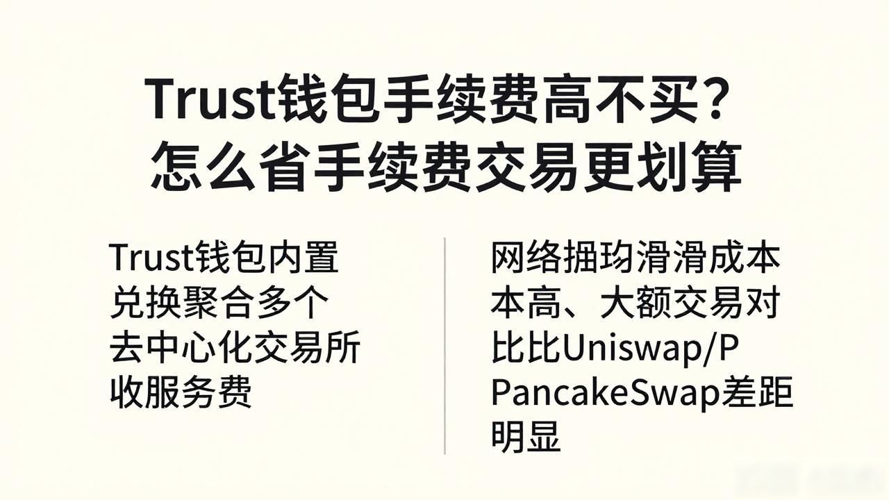 Trust钱包手续费高不高？怎么省手续费交易更划算