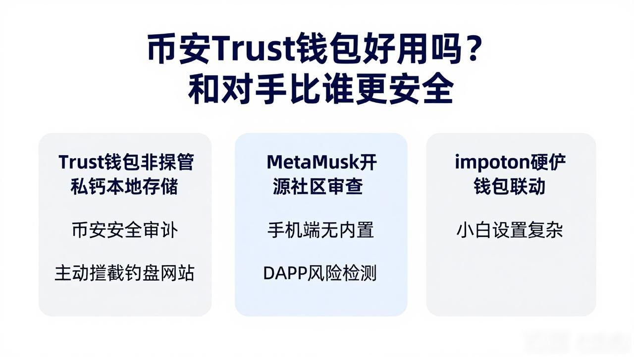 币安Trust钱包好用吗？和对手比谁更安全