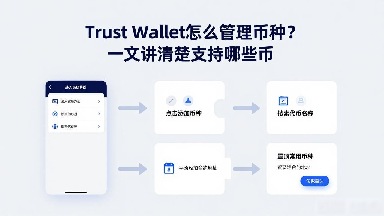 Trust Wallet怎么管理币种？一文讲清楚支持哪些币