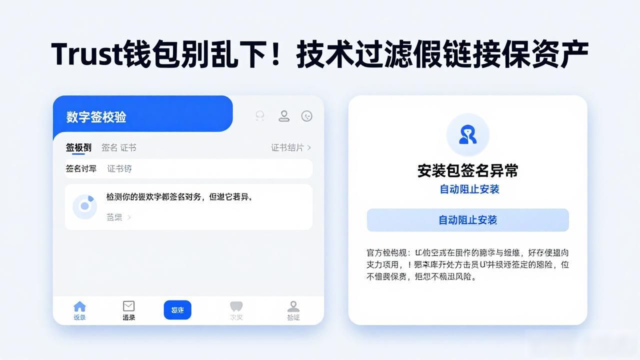 Trust钱包别乱下！技术过滤假链接保资产