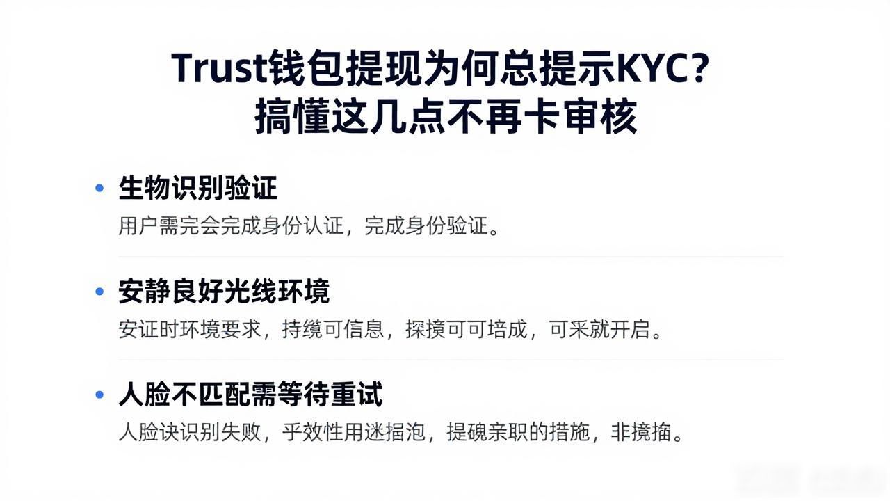 Trust钱包提现为何总提示KYC？搞懂这几点不再卡审核
