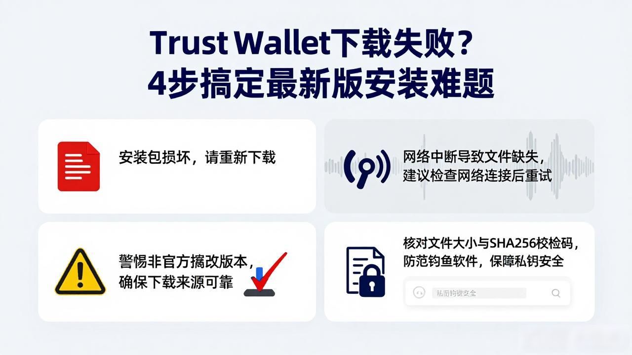 Trust Wallet下载失败？4步搞定最新版安装难题