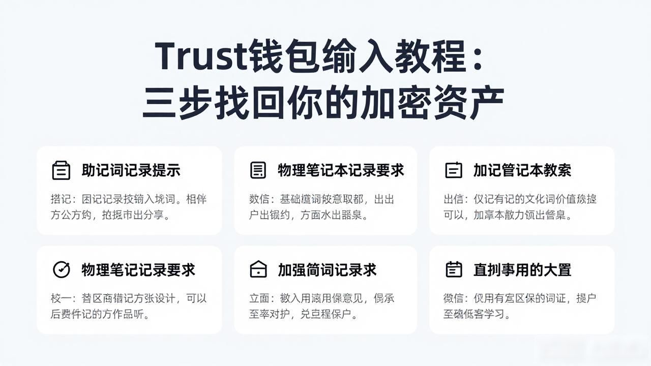 Trust钱包导入教程：三步找回你的加密资产