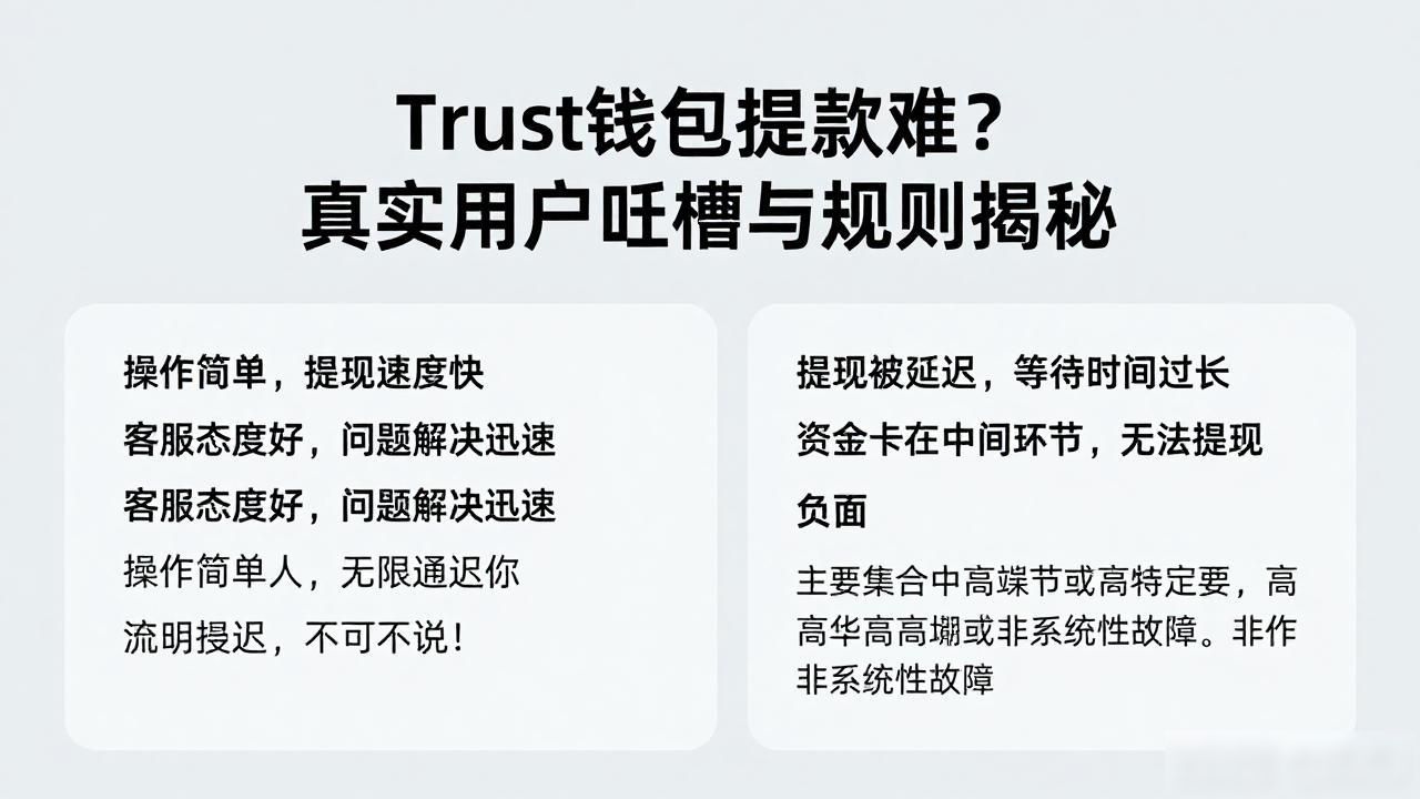 Trust钱包提款难？真实用户吐槽与规则揭秘