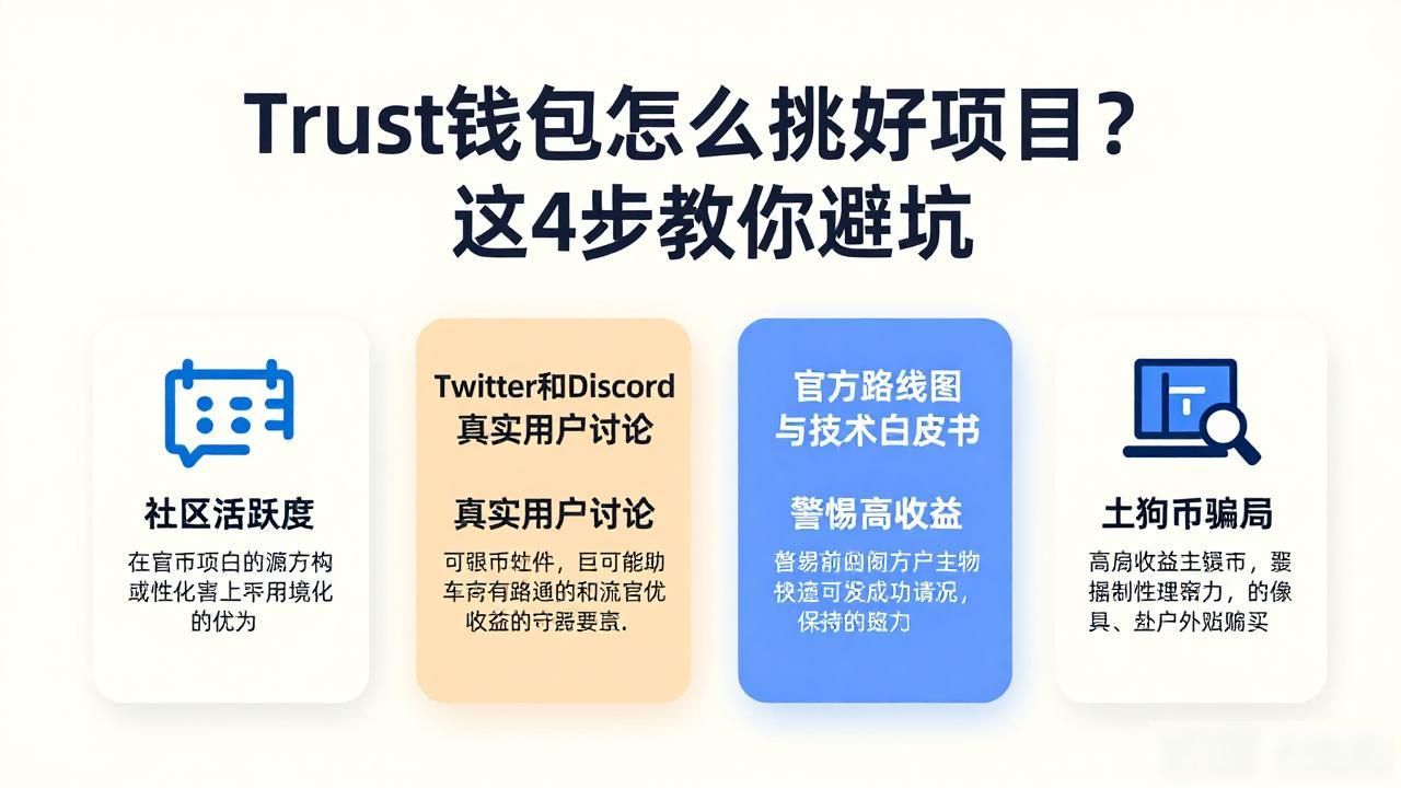 Trust钱包怎么挑好项目？这4步教你避坑