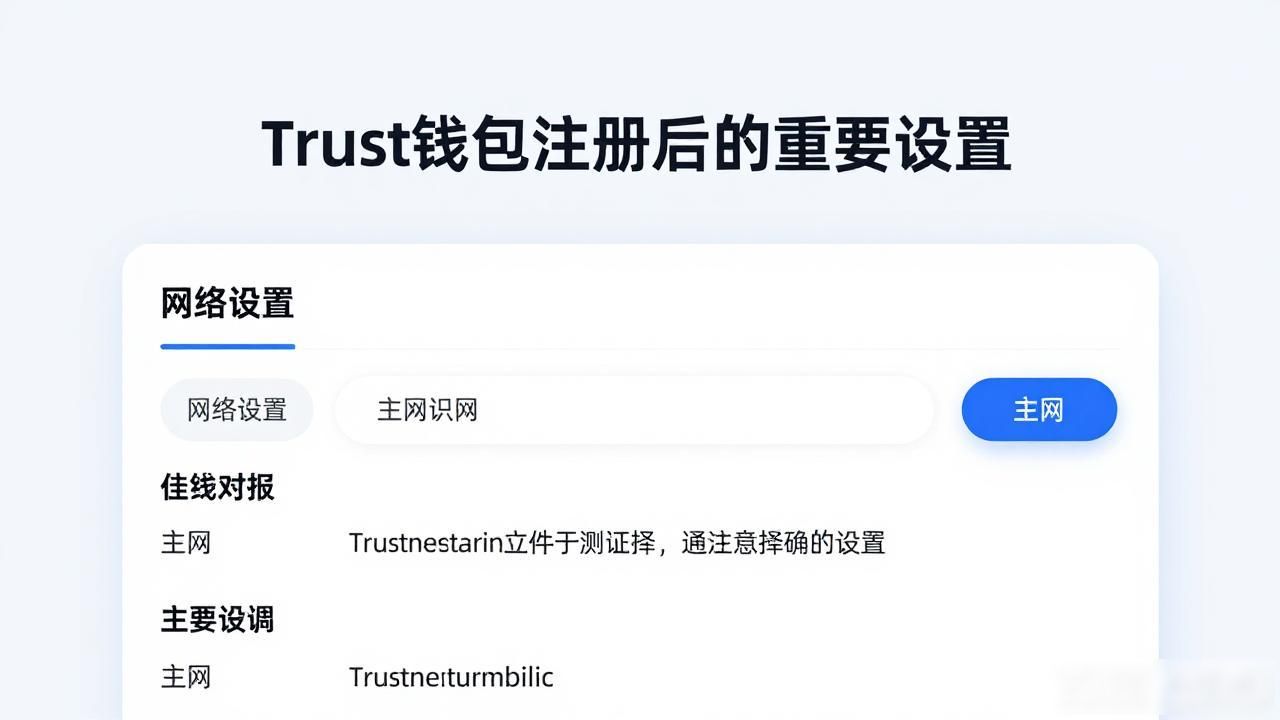 Trust钱包注册后的重要设置