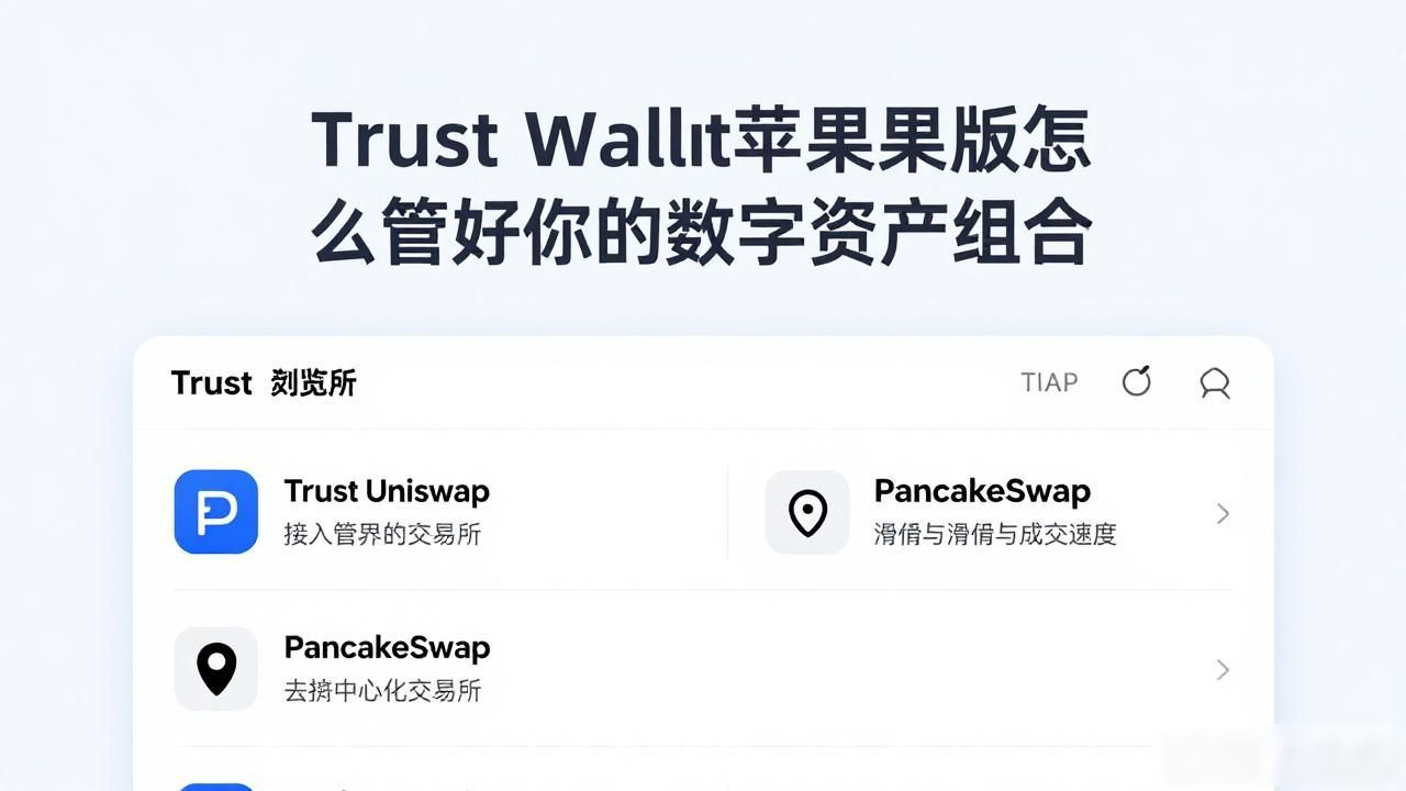 Trust Wallet苹果版怎么管好你的数字资产组合