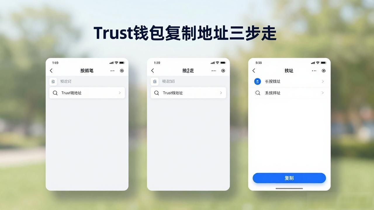Trust钱包复制地址三步走